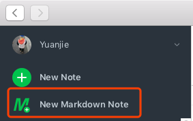 New Markdown Note