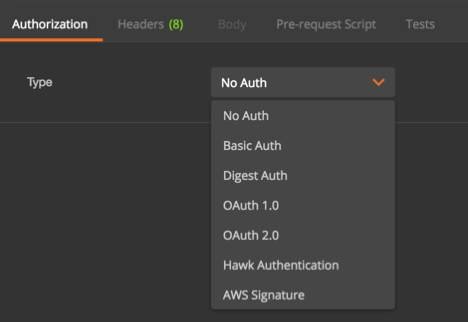 Authorization设置